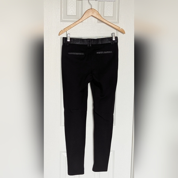 NWOT Suko Jeans Womens (Size 4) Elastic Waist w/Faux-Leather Panels Skinny Pants - Picture 12 of 16